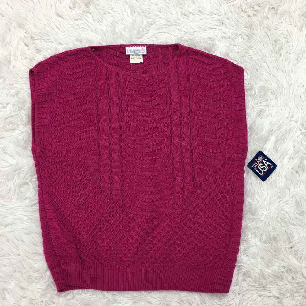 5 for $25 NWT. Sweaters USA Cranberry Sleeveless Sweater Size M